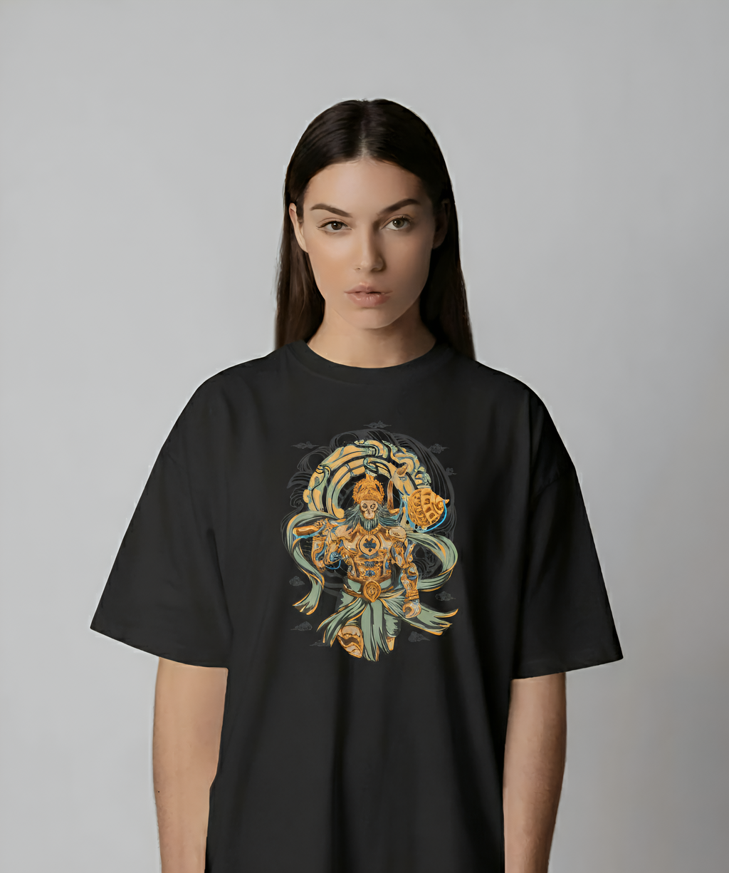 Hanuman Ji Premium Oversized T-Shirt for Men & Women